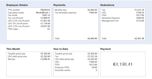 Contractor Payslip - PLC