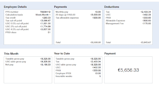 Contractor Payslip - Umbrella Company