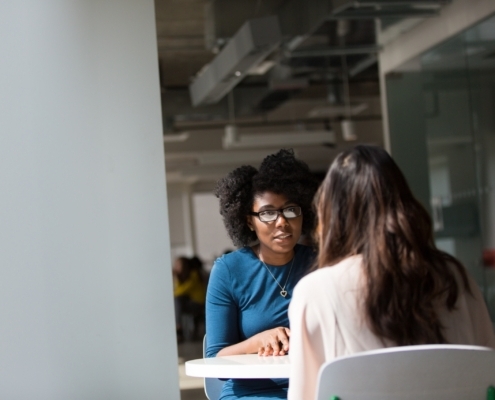 two women at a job interview